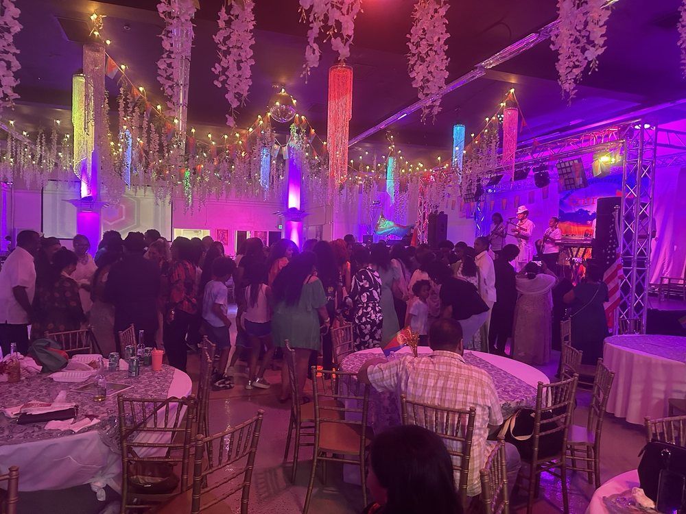 Lively event with dance floor & stage